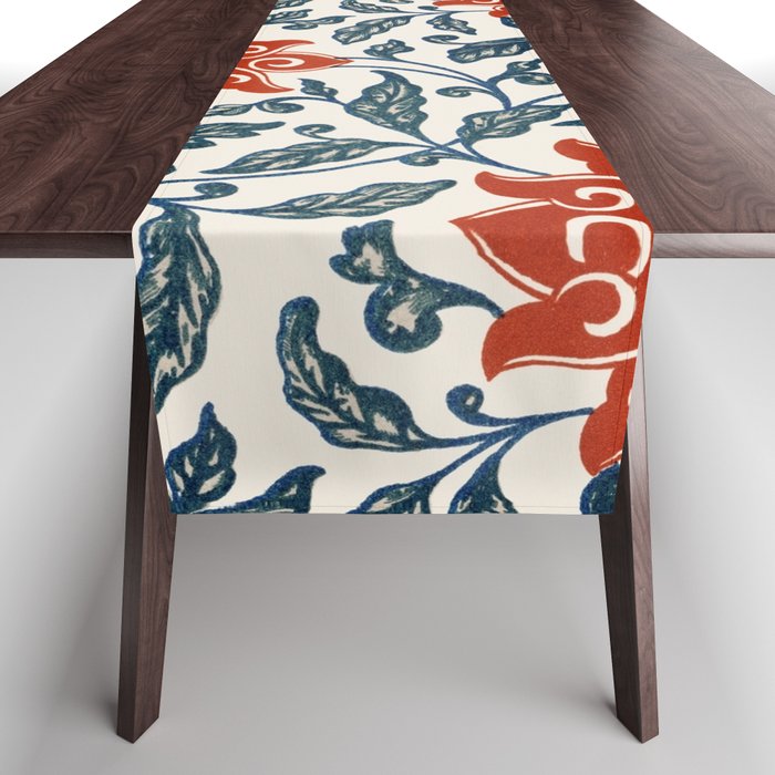 Chinese Floral Pattern 3 Table Runner