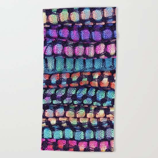 Colourful Layers - JUSTART ©, edited photography Beach Towel