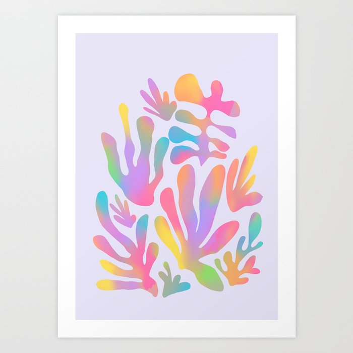 Matisse colorful pastel cutouts Art Print