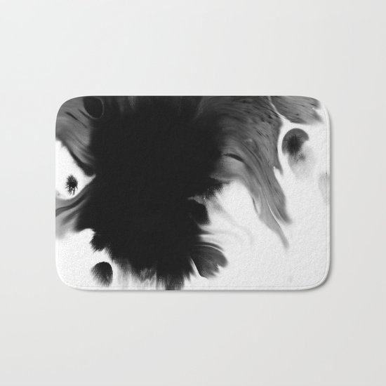 Black ink Bath Mat