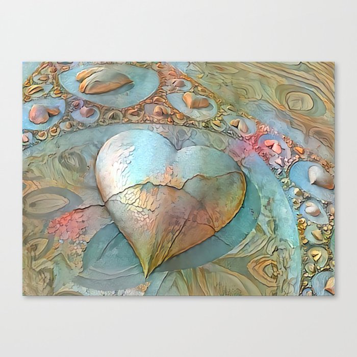 Heart Art Canvas, Heart Painting, Heart Canvas With a Shabby