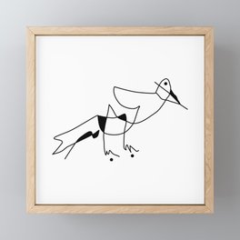 BIRD [white] Framed Mini Art Print