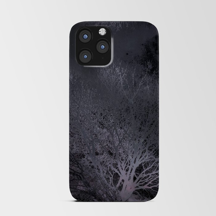 Watercolor Forest Trees Goth iPhone Card Case