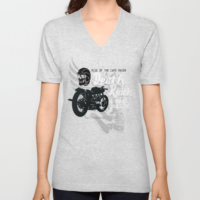 Rise of the Cafe Racer V Neck T Shirt