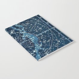 1900 Star Constellation Map - Chart Vintage Poster Notebook