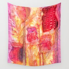 Poppies in a cornfield Wall Tapestry