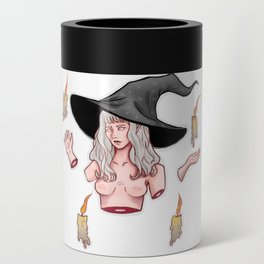 Witch on candles Can Cooler