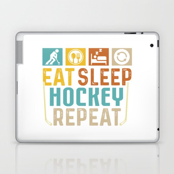 Eat Sleep Hockey Repeat Laptop & iPad Skin