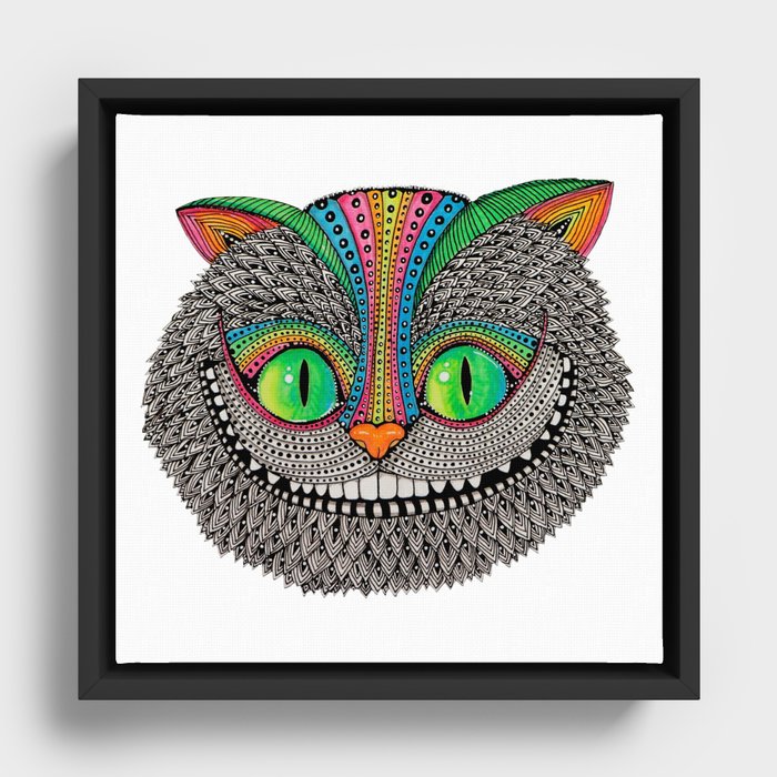 Alice´s cheshire cat by Luna Portnoi Framed Canvas