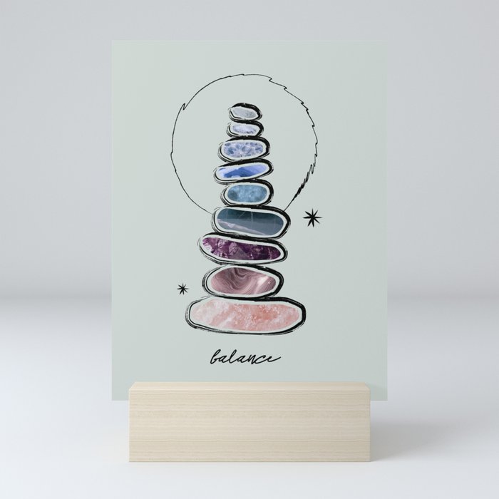 'Balance' Stones Texture  Mini Art Print