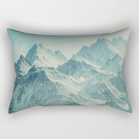 Snowy Mountains Rectangular Pillow