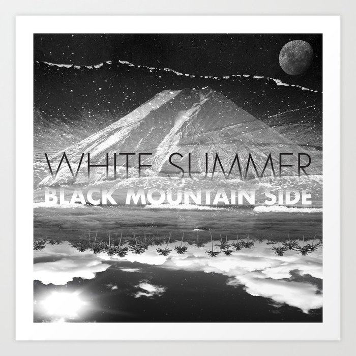White Summer / Black Mountain Side Art Print