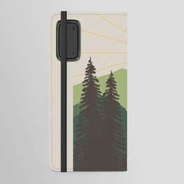 Sunny Mountain Morning in evergreen Android Wallet Case