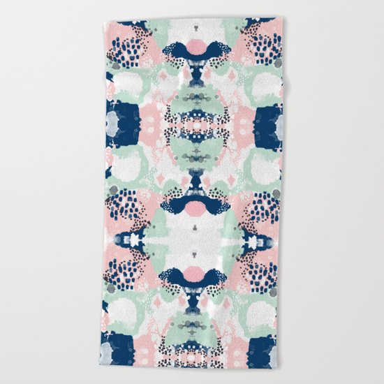 Kimmie - abstract painting modern hipster trendy urban city painterly boho home college dorm decor Beach Towel