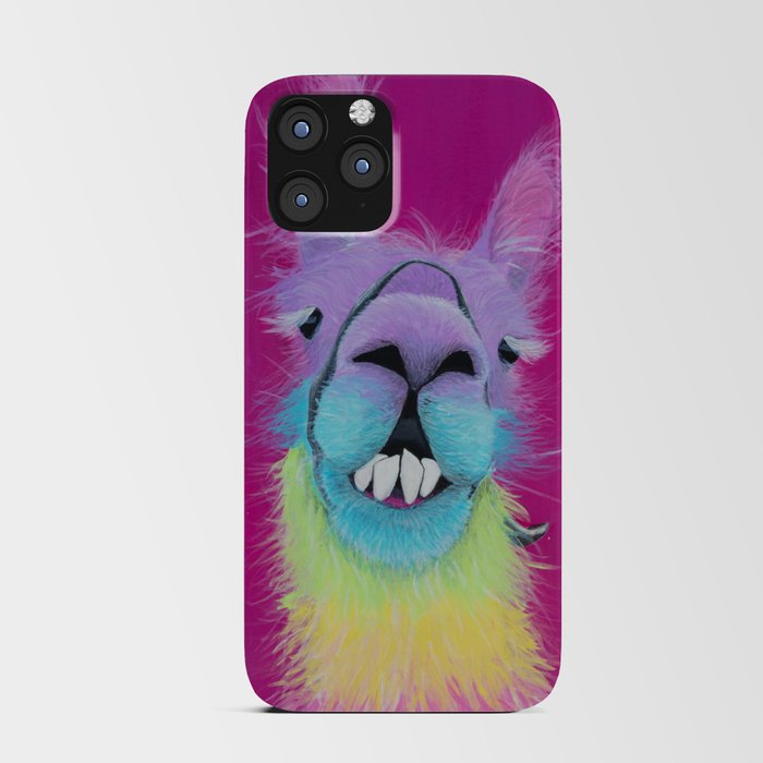 "Rainbow Llama" by Jen Hinkle iPhone Card Case