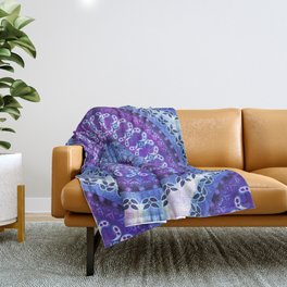 Hydrangea Mandala Throw Blanket