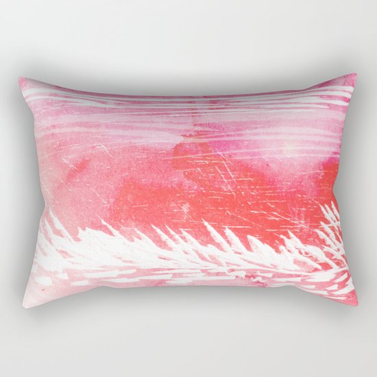 Pink Landscape Rectangular Pillow