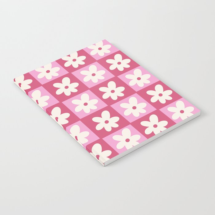 Pink Spring Retro Flower Pop Notebook