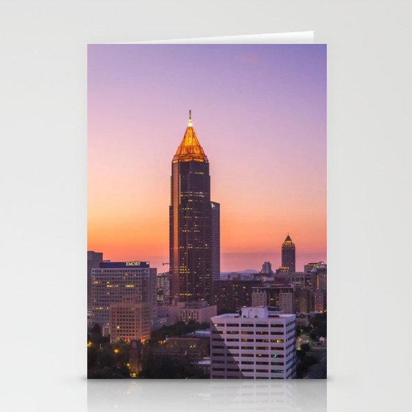 Atlanta, Georgia at Sunset Stationery Cards