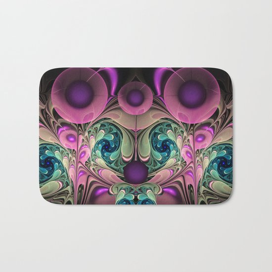 Evening Splendour, fractal abstract Bath Mat