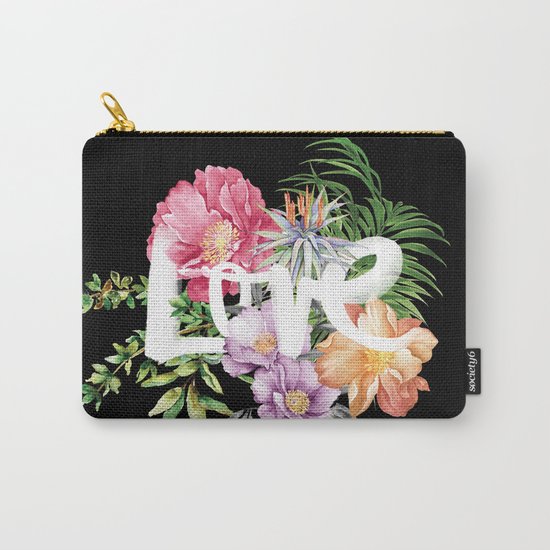 Love is Black Carry-All Pouch