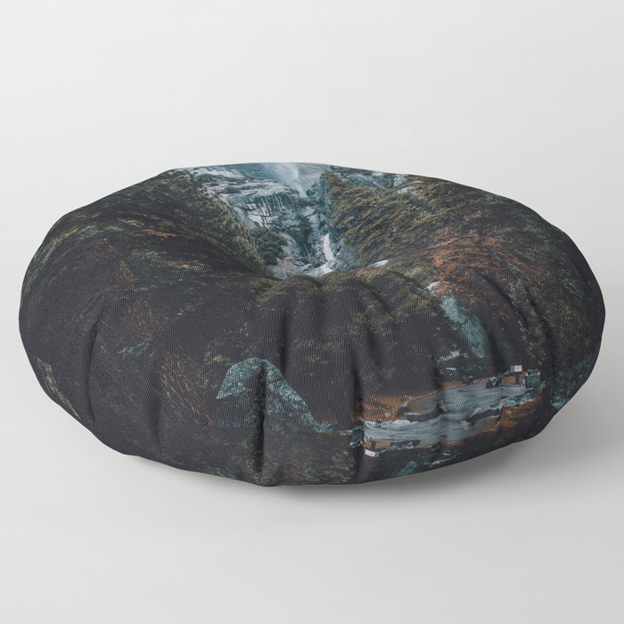 Upper and Lower Yosemite Falls Floor Pillow