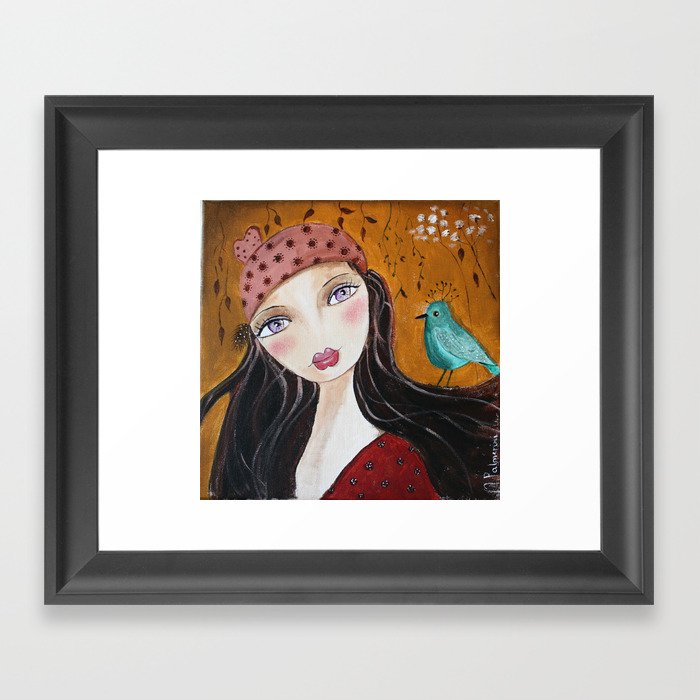 Bohemian Girl Framed Art Print By Jocelynepalmerini Society6