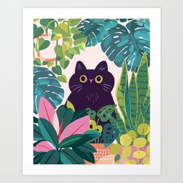 Cat Jungle Art Print