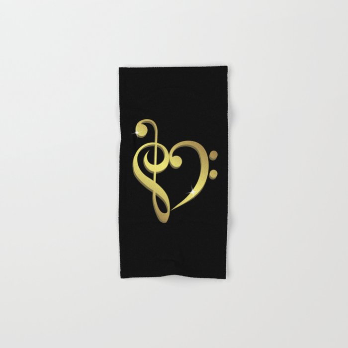 Treble Clef Bass Clef Music Heart Love Hand Bath Towel By Pixxart Society6