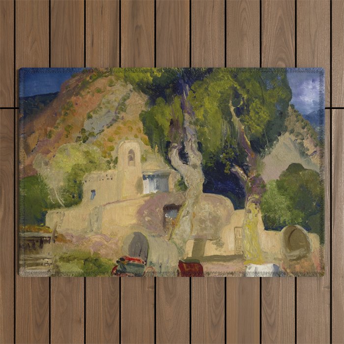 George Wesley Bellows "Sanctuary of Chimata" Outdoor Rug