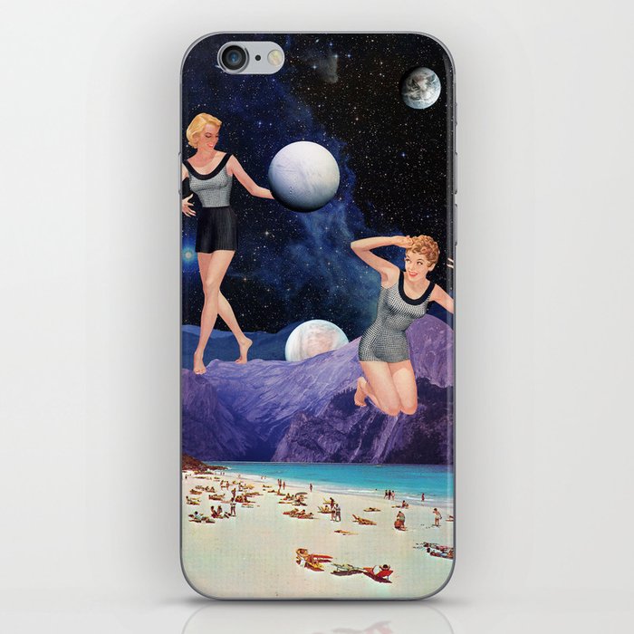 Space Beach Collage iPhone Skin