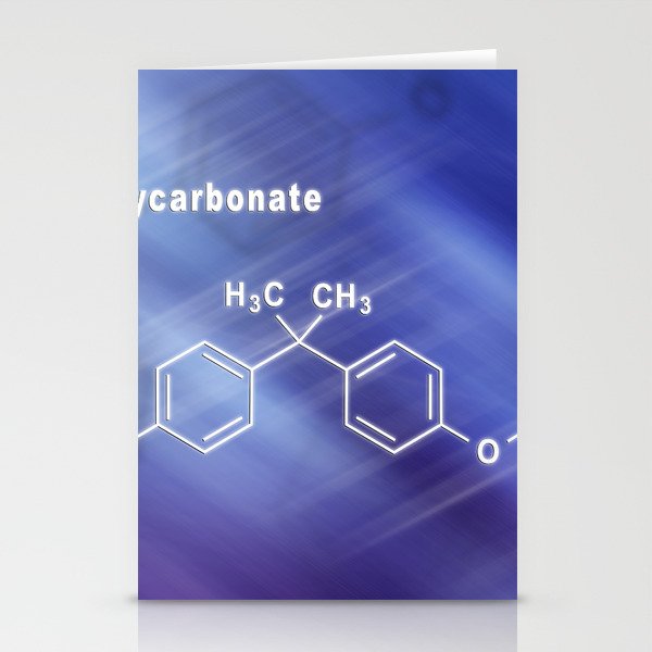 Polycarbonate PC, Structural chemical formula Stationery Cards