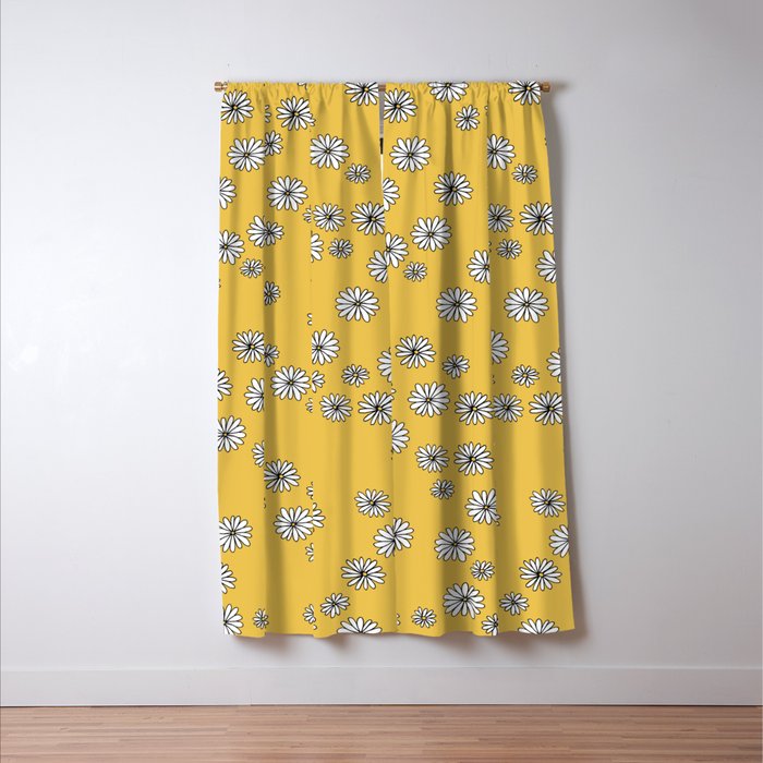 Daisy Garden Sweet S Baby Nursery Pattern Ochre Yellow Blackout Curtain By Littlesmilemakersstudio Daisy Garden Sweet S Baby Nursery Pattern Ochre Yellow Blackout Curtain By Littlesmilemakersstudio