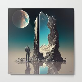 The Monolith Metal Print | Space, Comicart, Watercolor, Sienkiewicz, Ufo, Ashleywood, Monolith, Moon, Extraterrestrial, Odyssey 