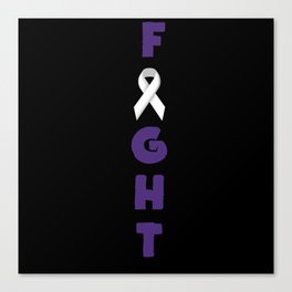 November Purple Fight Pancreatic Cancer Awareness Canvas Print