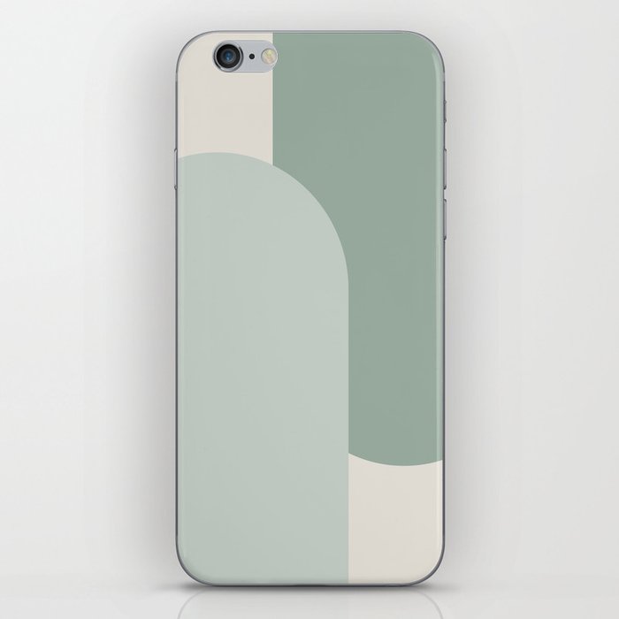 Sage Green Modern Arch Abstract Composition  iPhone Skin