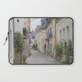 Medieval street in Chinon France art print - summer travel photography Laptop Sleeve