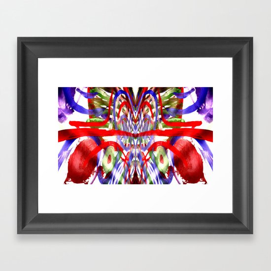 Color and lines in space Framed Art Print