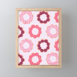 Mochi Donuts Pattern Framed Mini Art Print