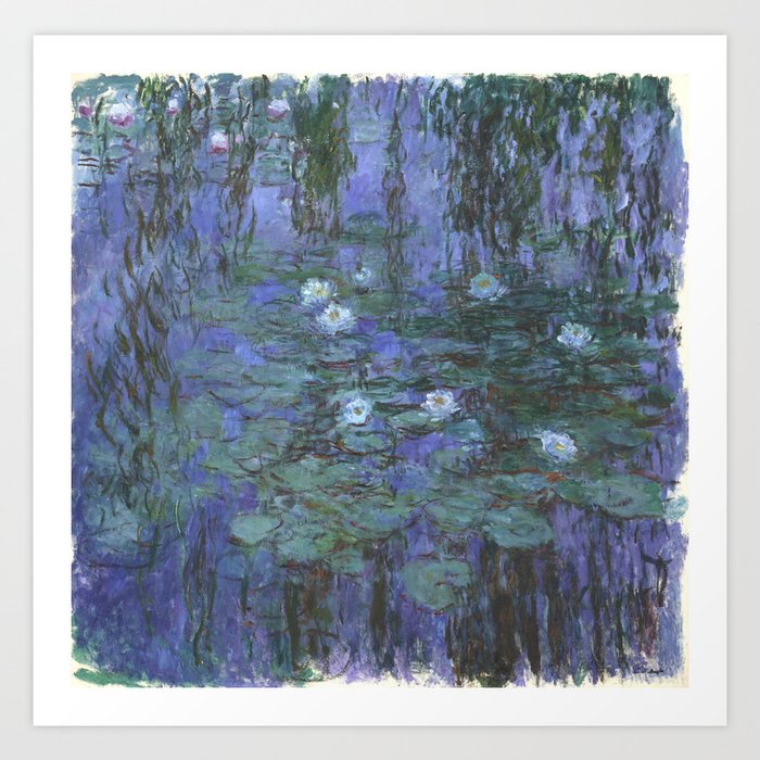 Claude Monet Blue Water Lilies Art Print By Fineearthprints
