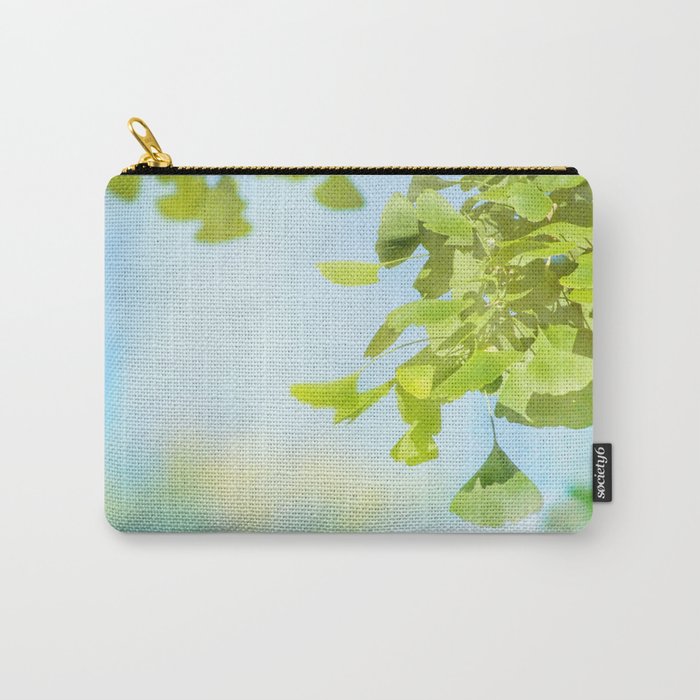 Ginkgo Blue Sky & Bright Green Carry-All Pouch