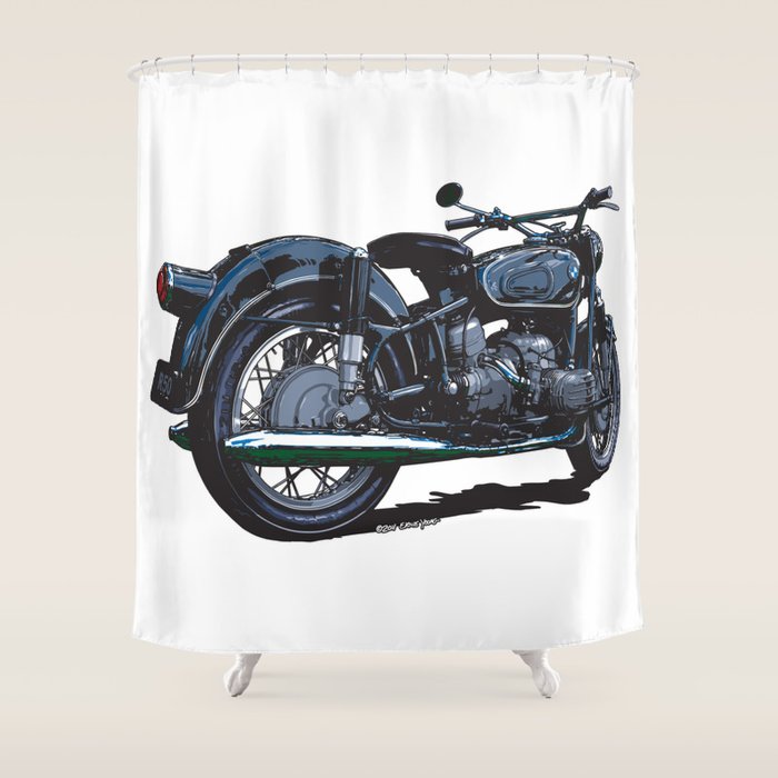 Motorcycle Shower Curtain Soozone Bmw R50 Motorcycle Shower Curtain By Ernyoung Society6