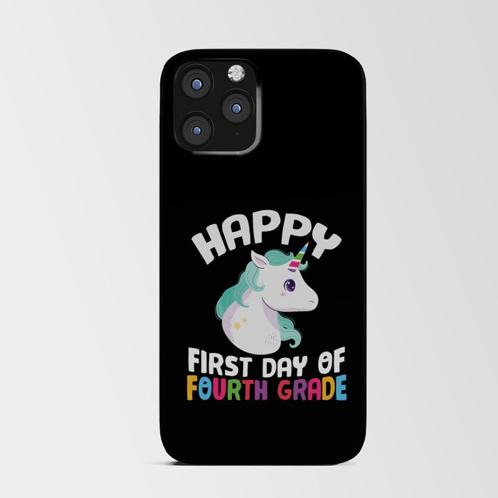 Happy First Day Of Fourth Grade Unicorn iPhone Card Case