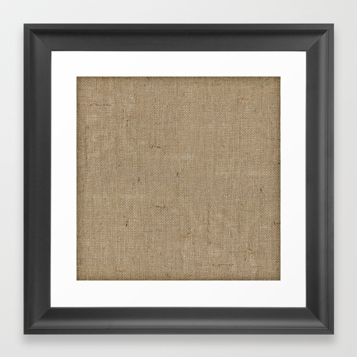 Plain Burlap Texture Print Framed Art Print By Clikchic Society6