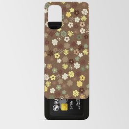 Small boho florals on brown Android Card Case