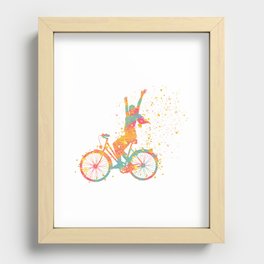 Happiness is riding a bike. Recessed Framed Print