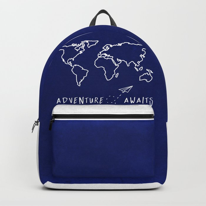 Adventure Map - Navy Blue Backpack