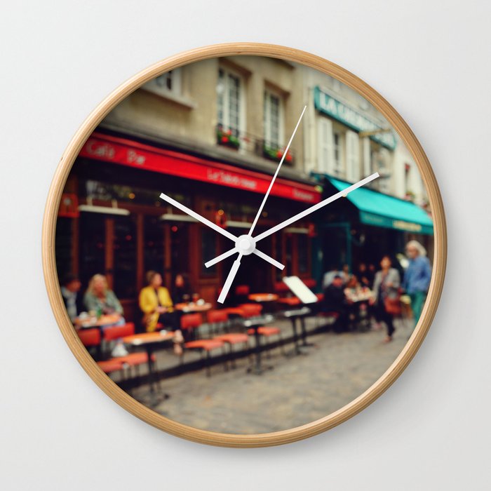 Unfocused Paris Nº1 | Place du Tertre, Montmartre | Out of focus photography Wall Clock