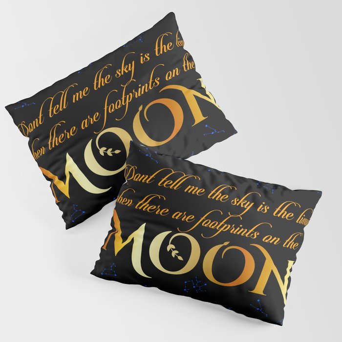 Inspirational moon quotes with zodiac constellations Pillow Sham