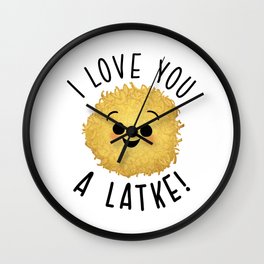 A Love You A Latke Wall Clock | Hanukkah, Jewishpun, Jew, Drawing, Hanukkahgift, Aloveyoualatke, Hanukkahpun, Chanukah, Happyhanukkah, Hashbrown 